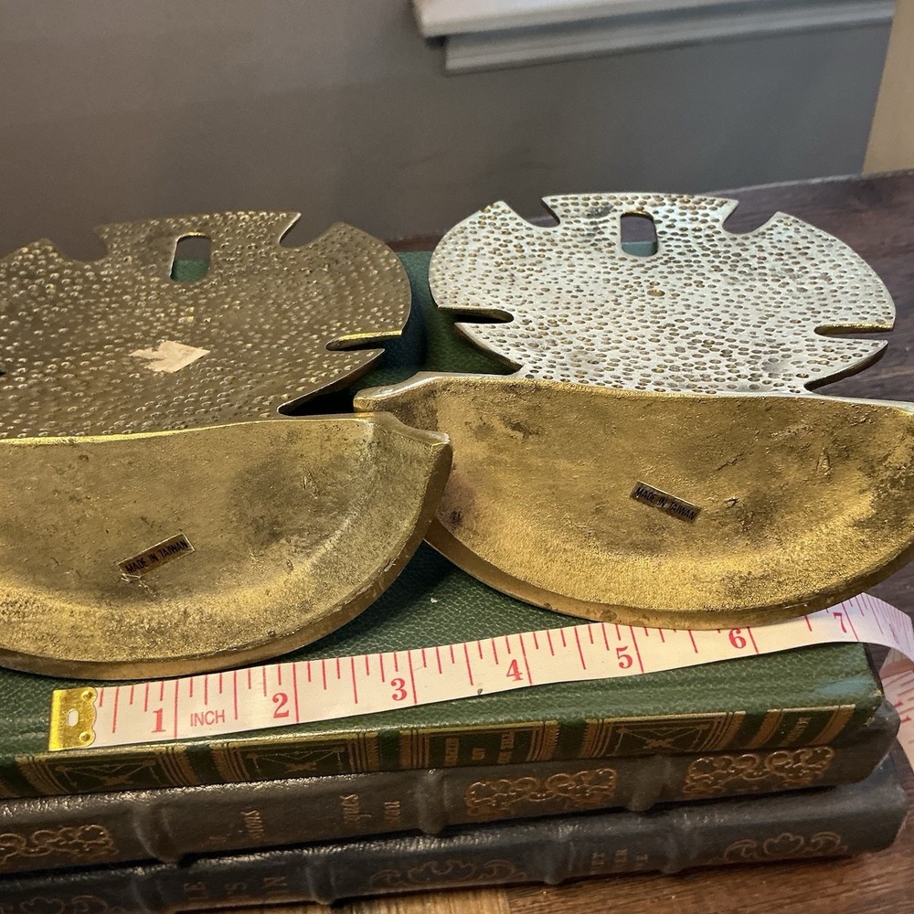 VTG Solid Brass Sand Dollar Bookends – Coastal Nautical – Made in Taiwan – 1970s - Picture 8 of 10